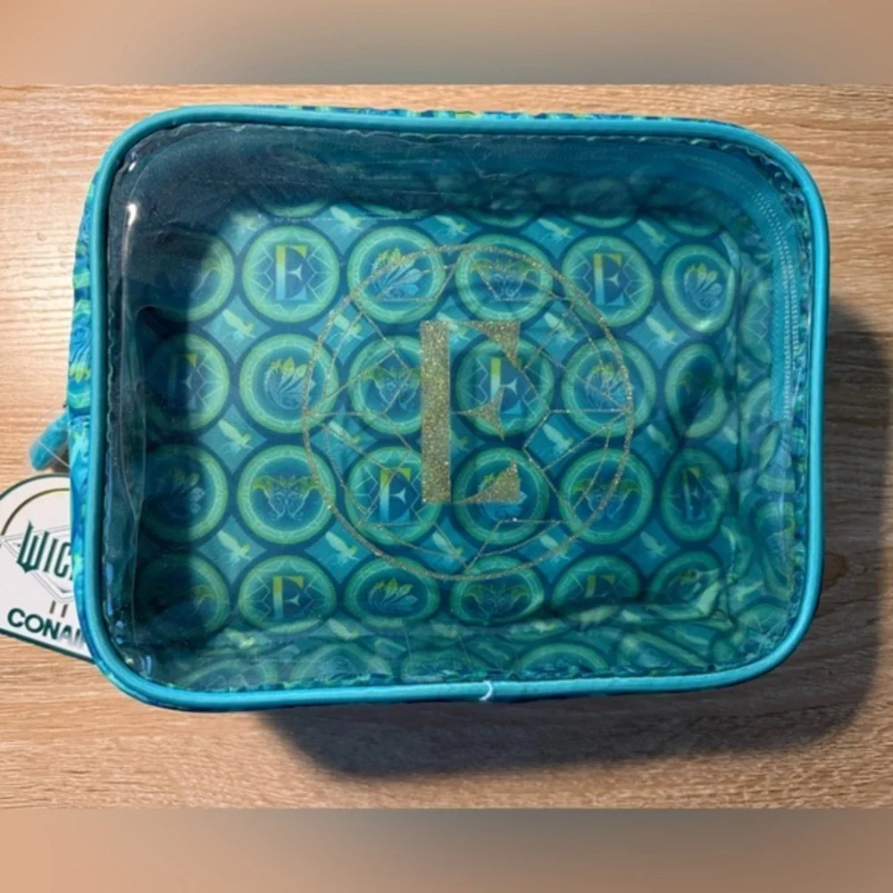 Conair “Wicked” Elphaba Cosmetics Case Blue and Gold Patterned